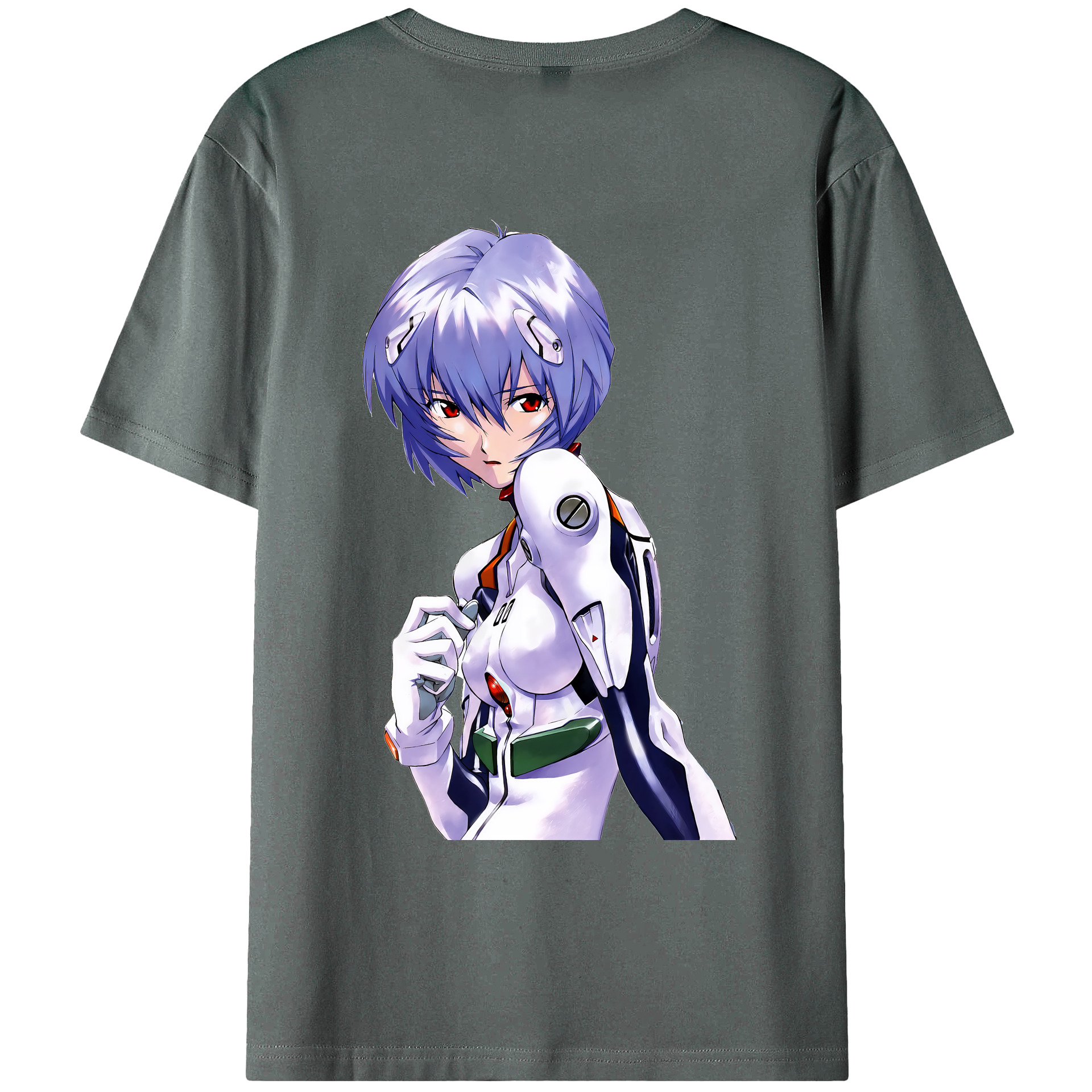 （画像用） EVA 新世紀エヴァンゲリオン 綿100％ メンズ半袖Tシャツ（バックプリント） 通気性